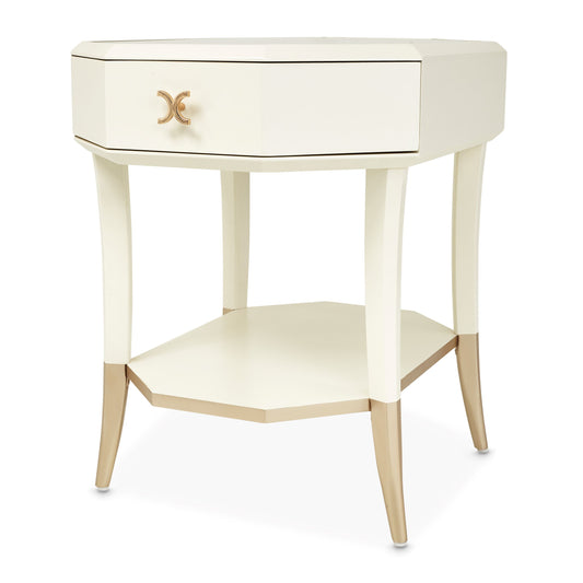 La Rachelle Octagonal End Table - Champagne