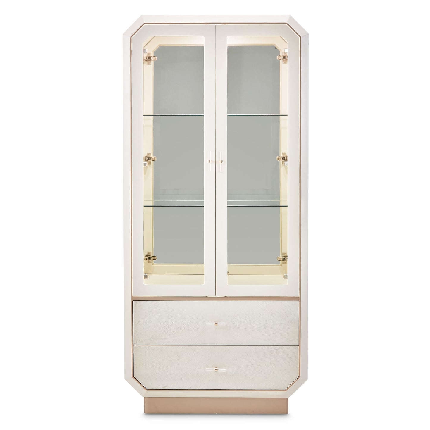 La Rachelle Display Cabinet with Lighting - Champagne