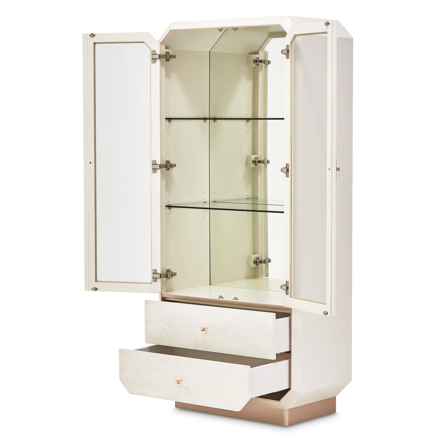 La Rachelle Display Cabinet with Lighting - Champagne
