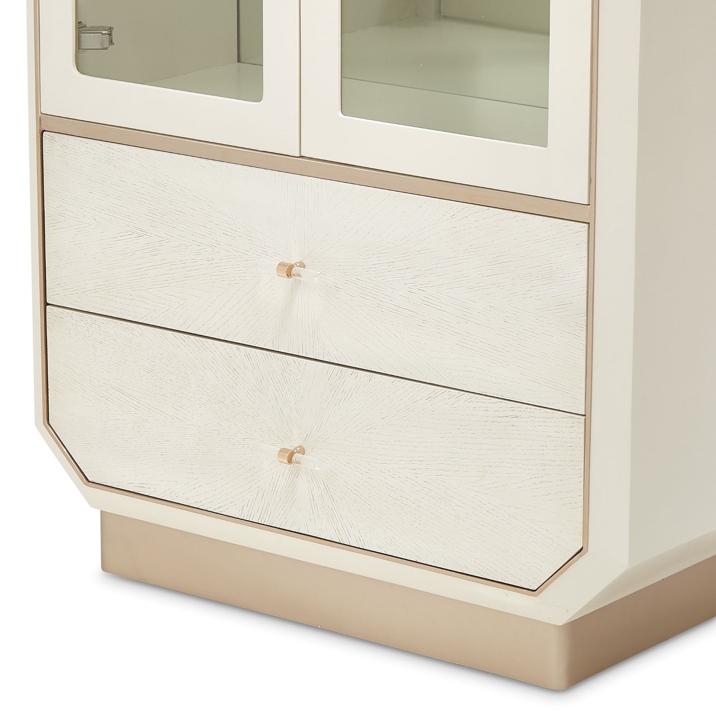 La Rachelle Display Cabinet with Lighting - Champagne