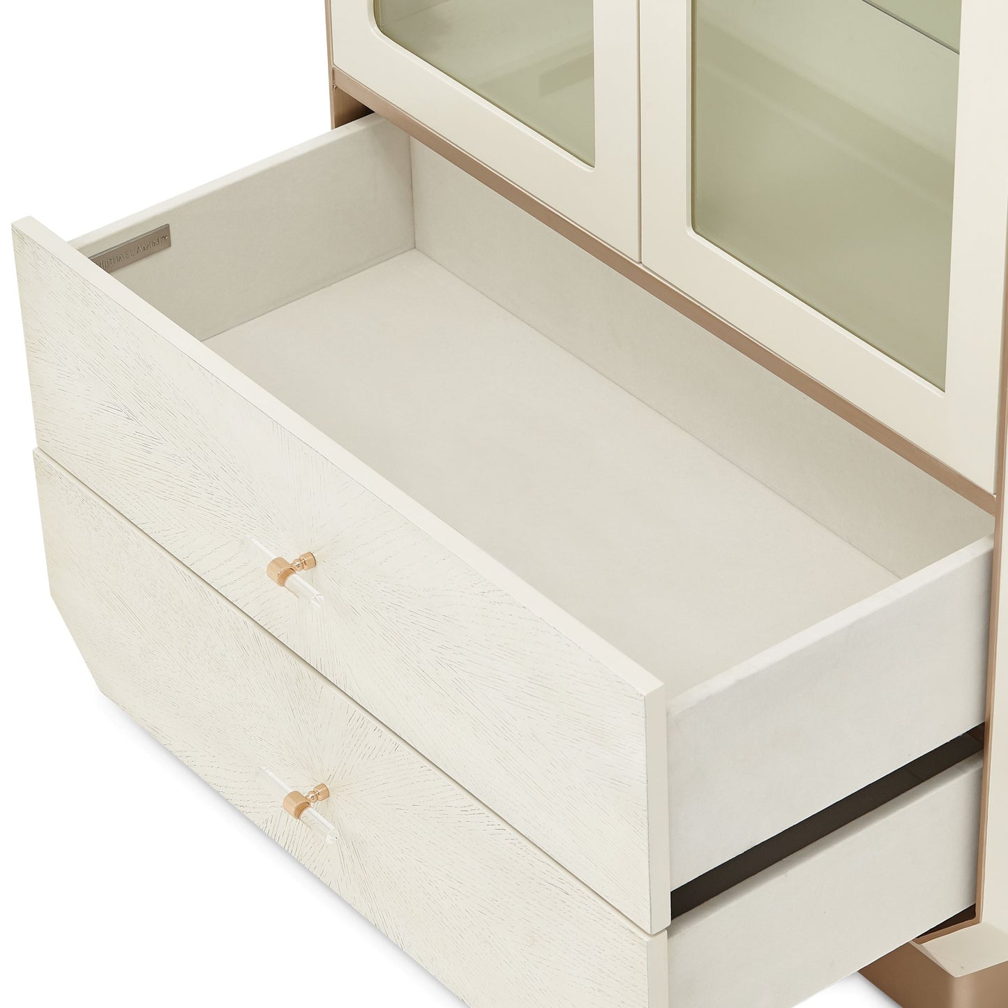 La Rachelle Display Cabinet with Lighting - Champagne