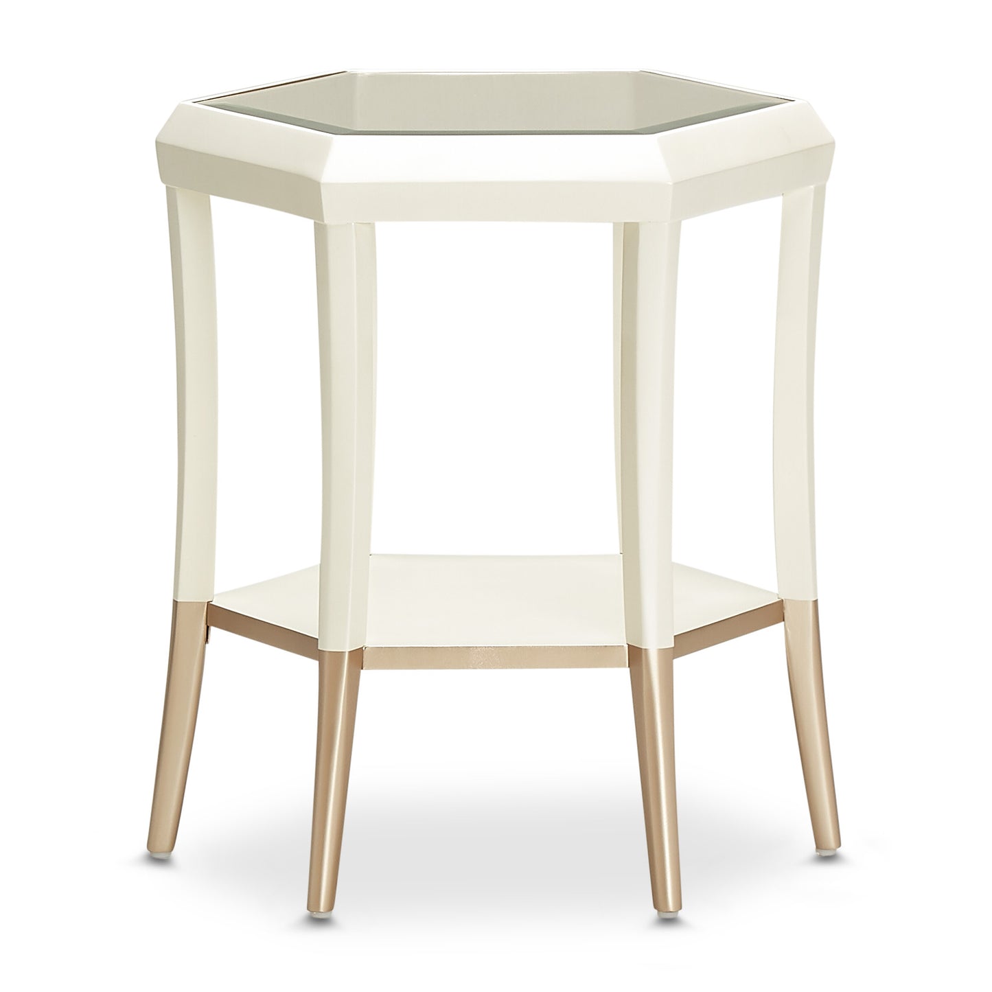 La Rachelle Hexagon Accent Table - Champagne