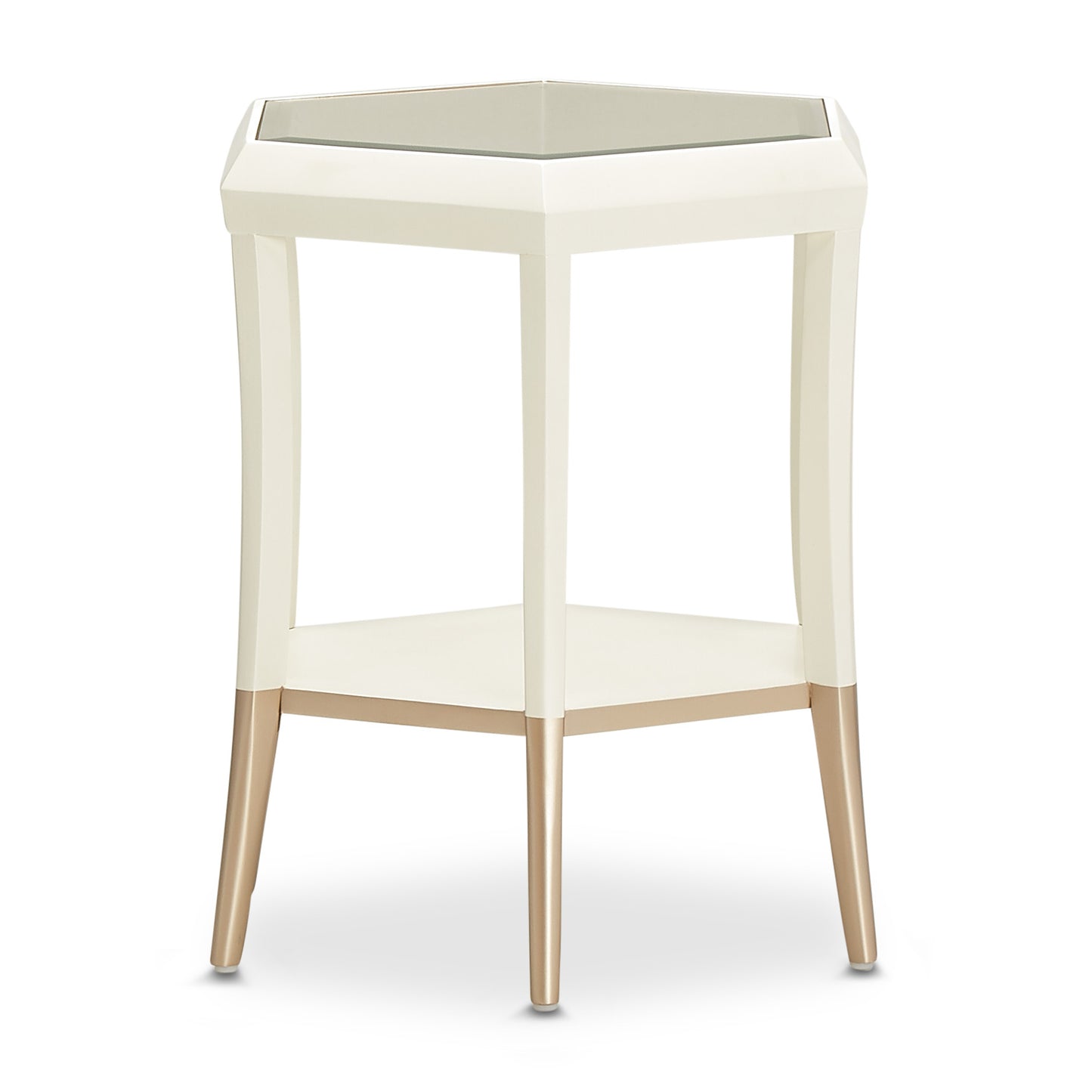 La Rachelle Hexagon Accent Table - Champagne