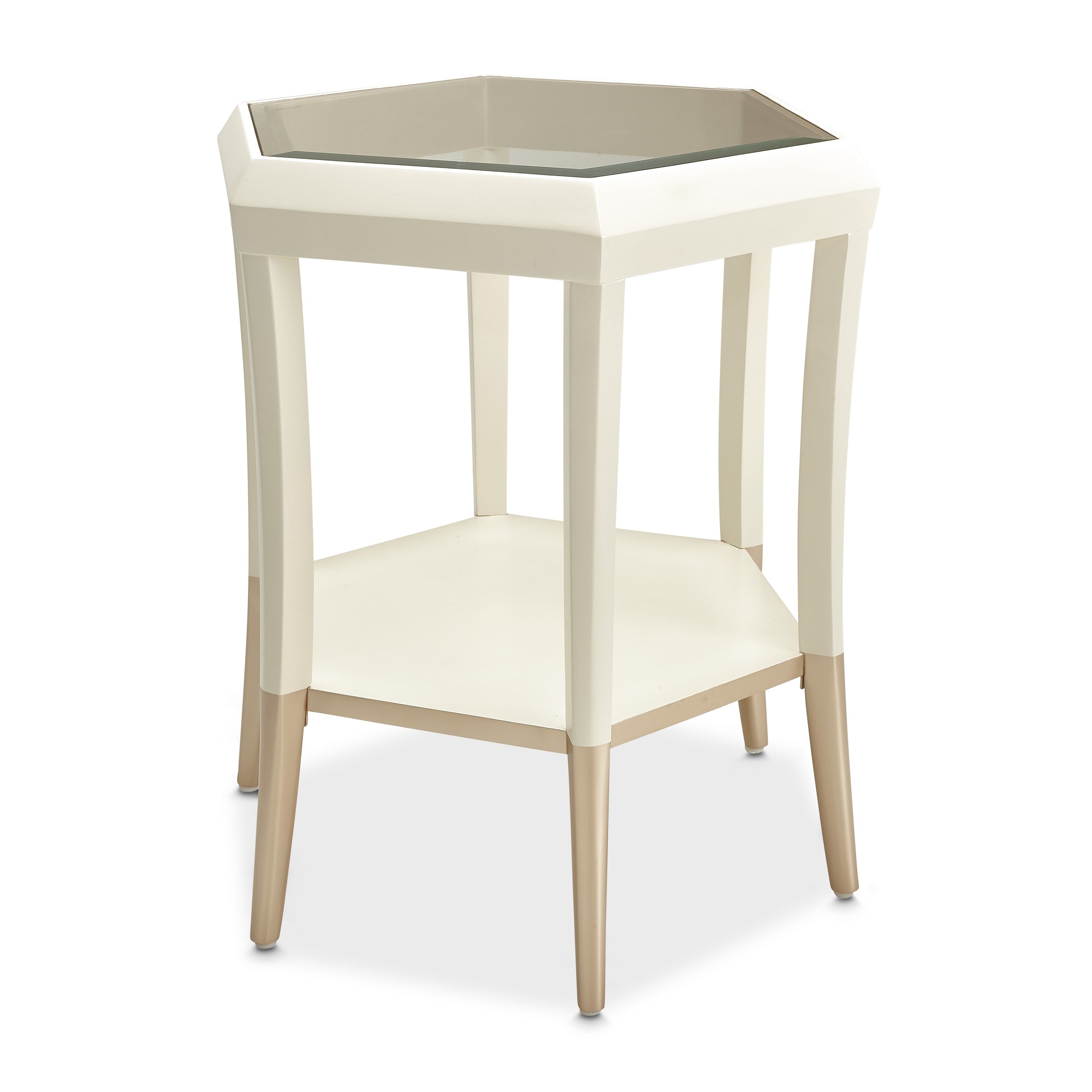 La Rachelle Hexagon Accent Table - Champagne