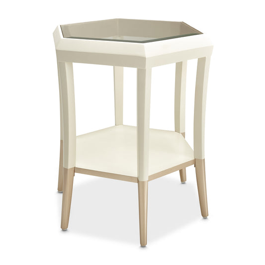 La Rachelle Hexagon Accent Table - Champagne