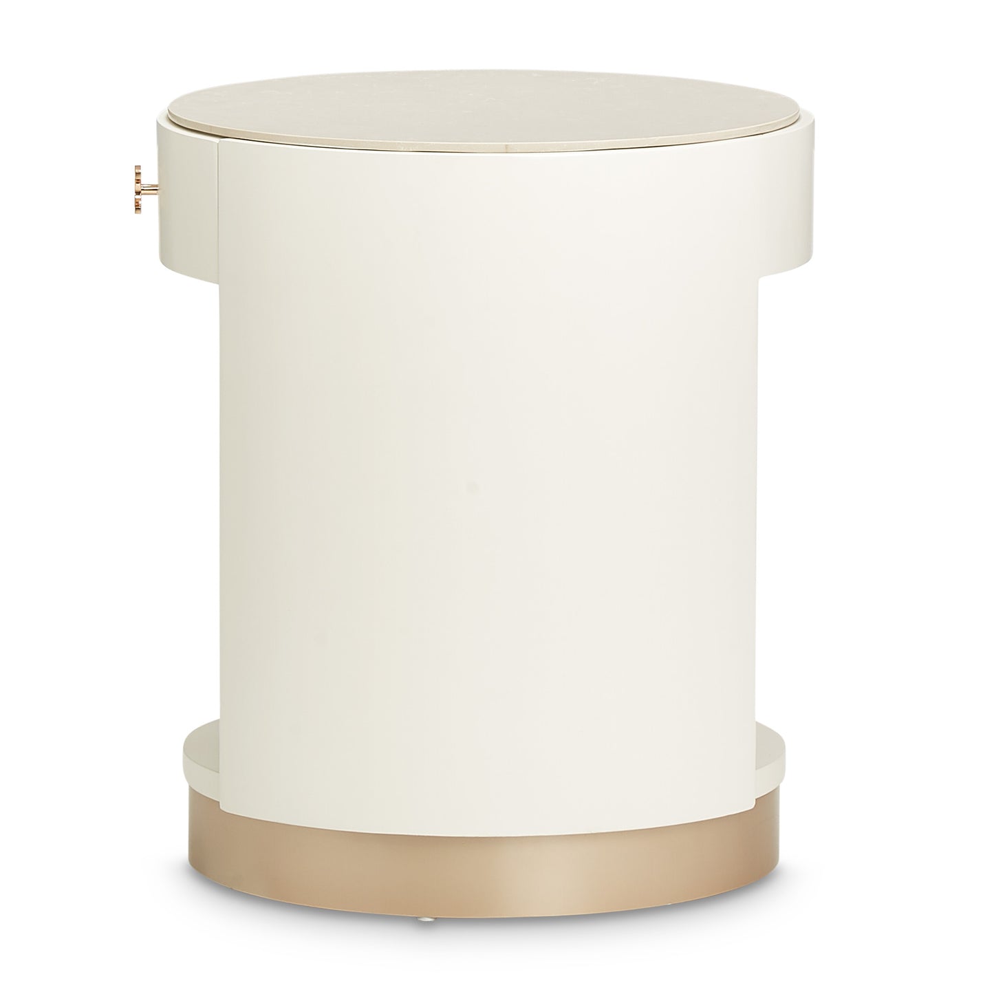 La Rachelle Round End Table - Champagne