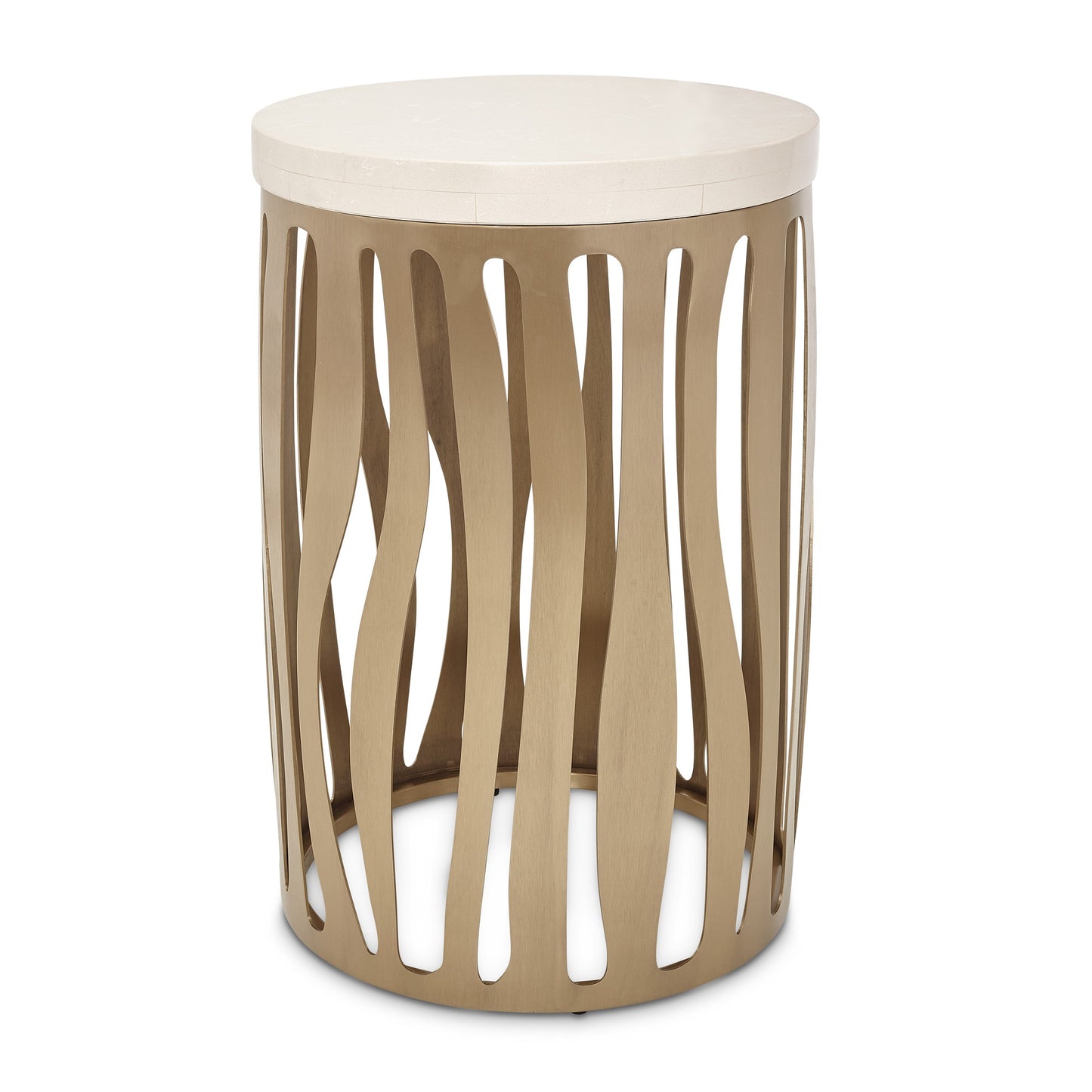 La Rachelle Round Chairside Table - Chardonnay