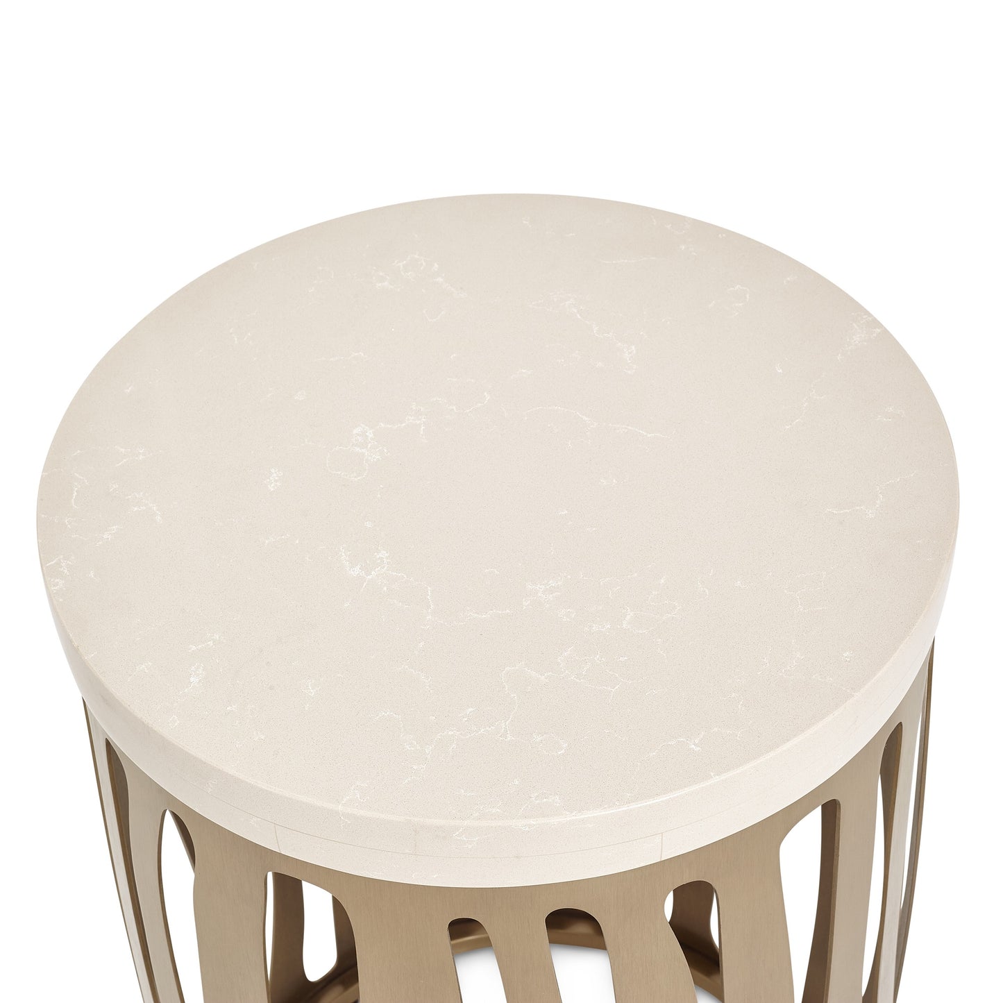 La Rachelle Round Chairside Table - Chardonnay