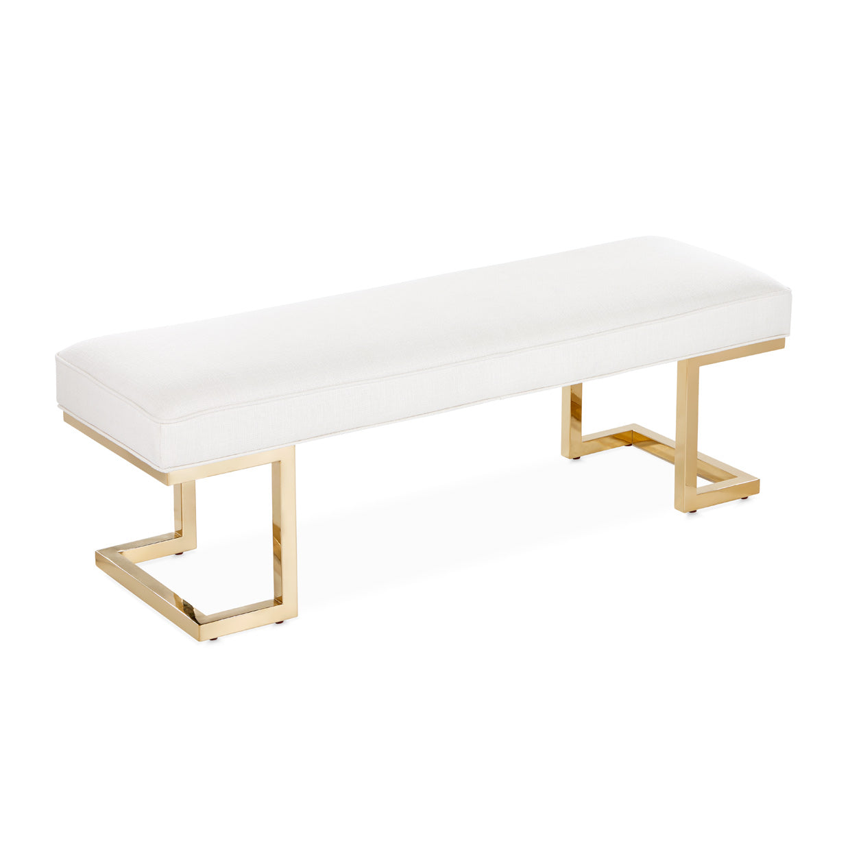 Belmont Place Bed Bench - Cream/Bright Gold