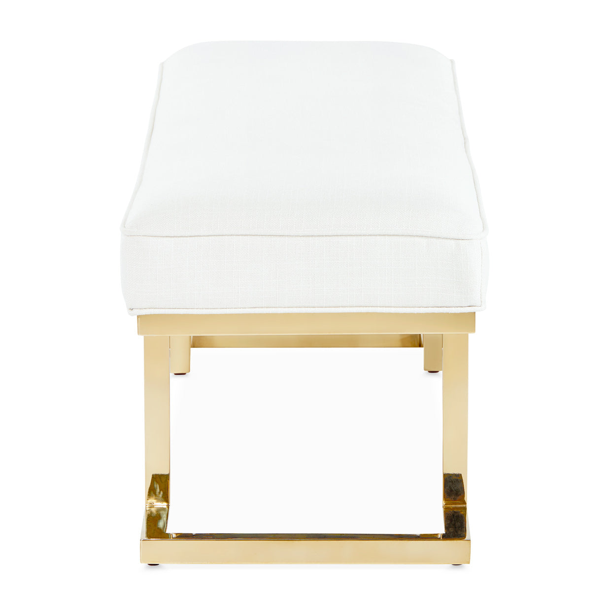 Belmont Place Bed Bench - Cream/Bright Gold