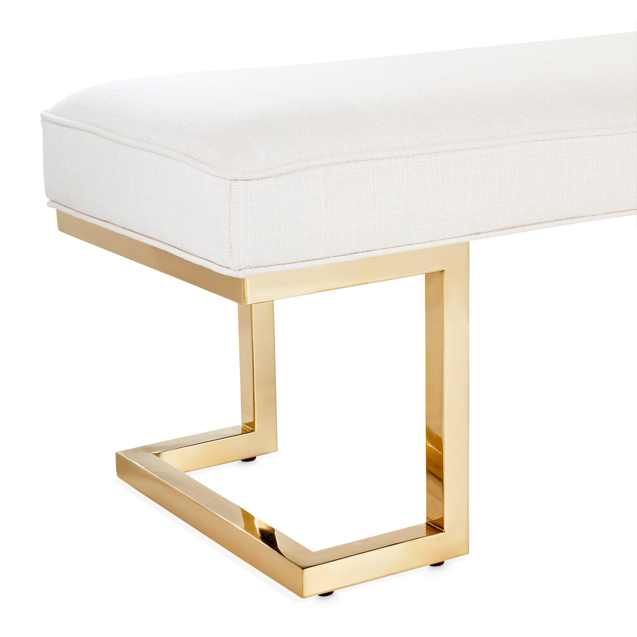 Belmont Place Bed Bench - Cream/Bright Gold