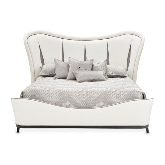 Tuxedo Eastern King Upholstered Bed - Piano Keyboard