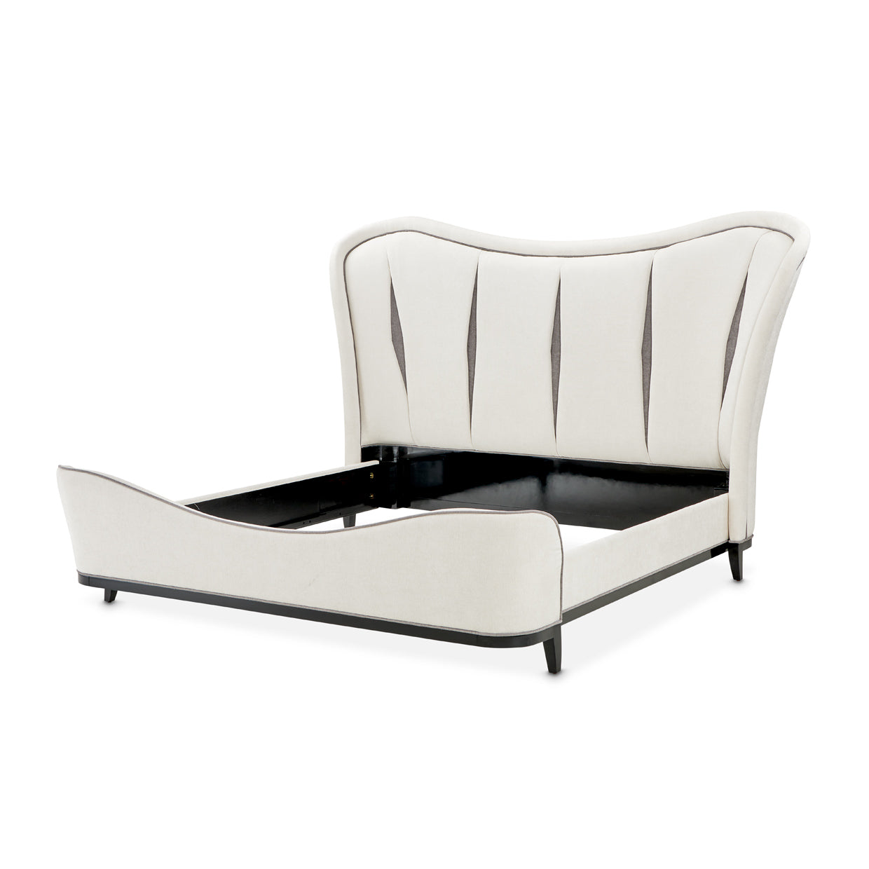 Tuxedo Eastern King Upholstered Bed - Piano Keyboard