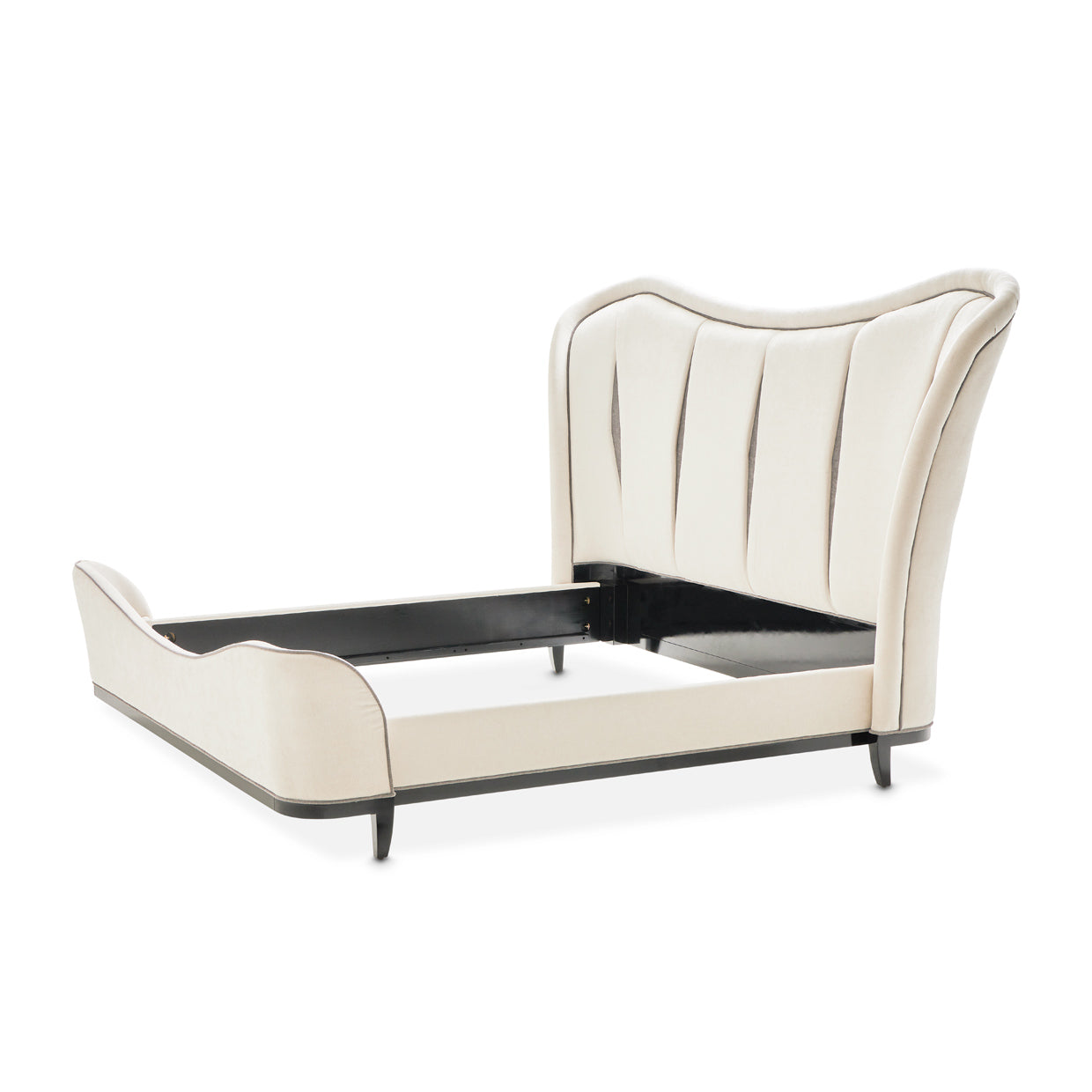 Tuxedo Eastern King Upholstered Bed - Piano Keyboard