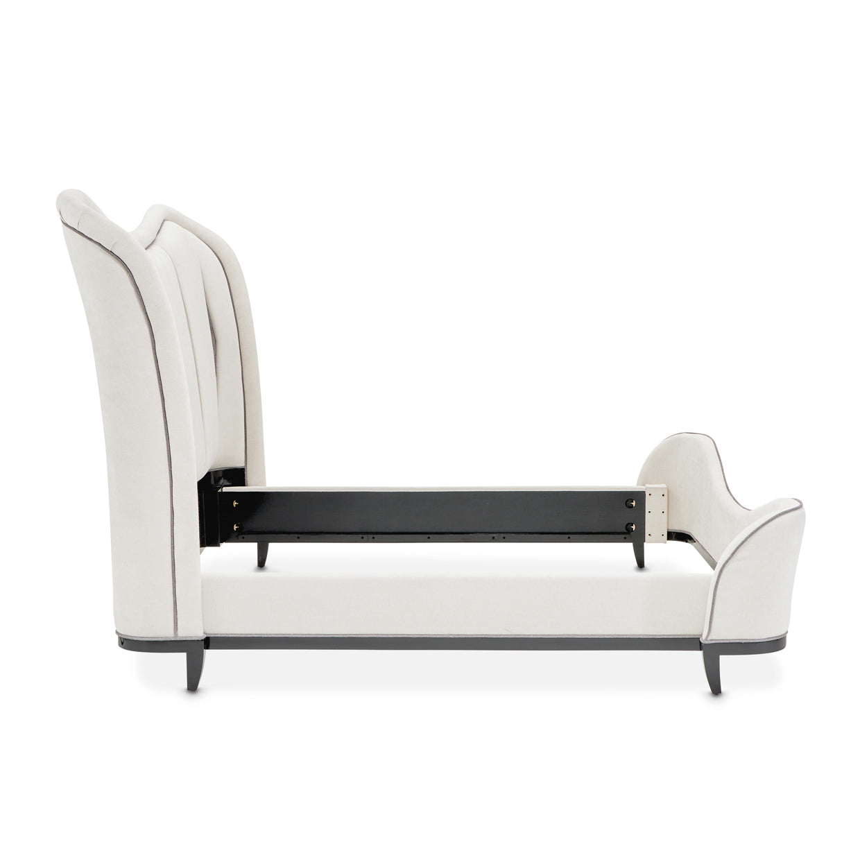 Tuxedo Eastern King Upholstered Bed - Piano Keyboard