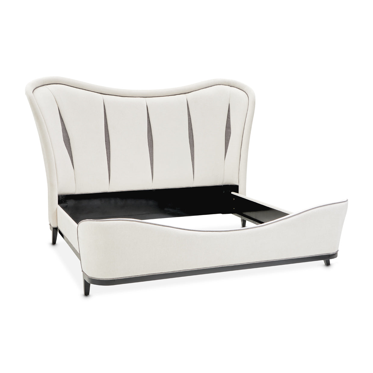 Tuxedo Eastern King Upholstered Bed - Piano Keyboard