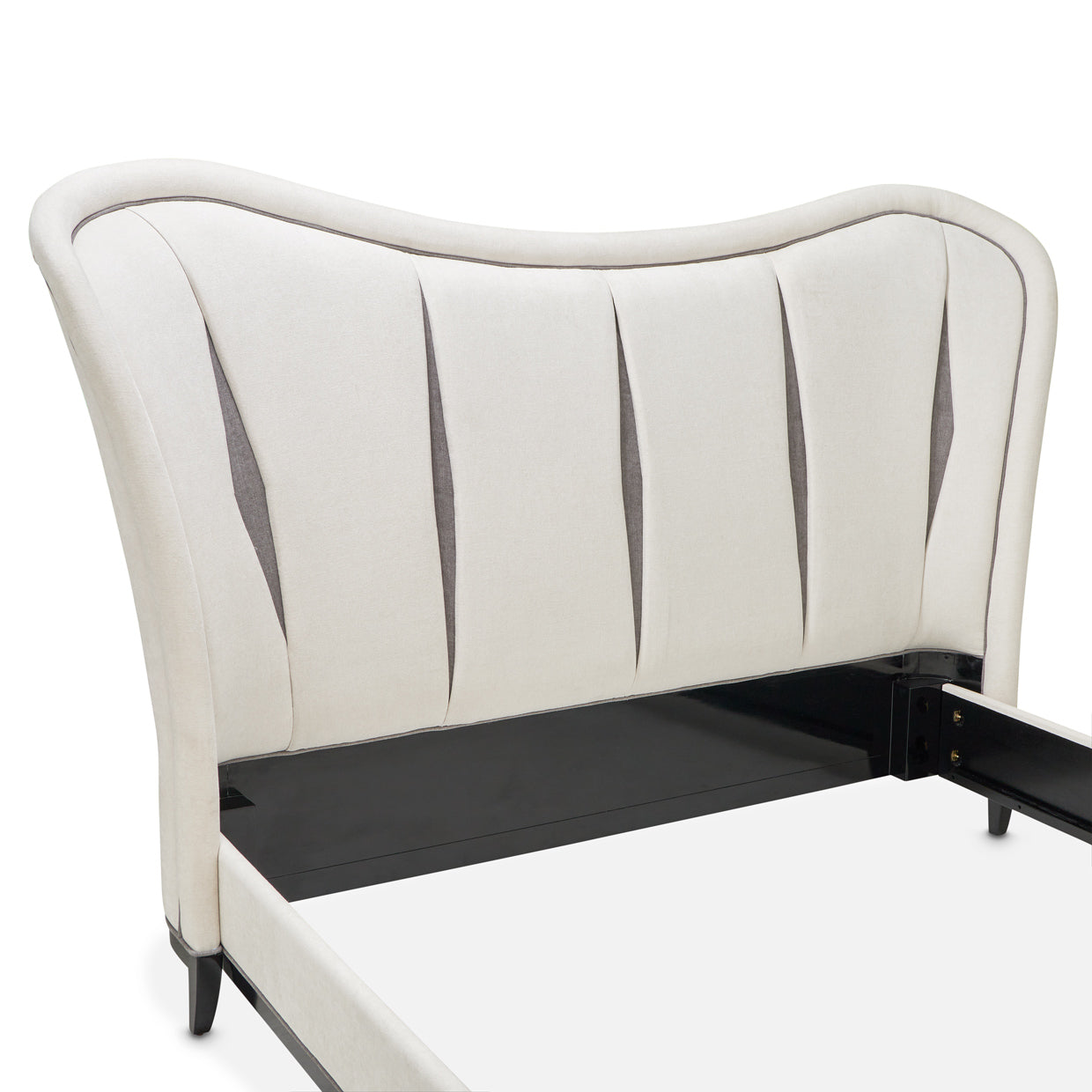 Tuxedo Eastern King Upholstered Bed - Piano Keyboard