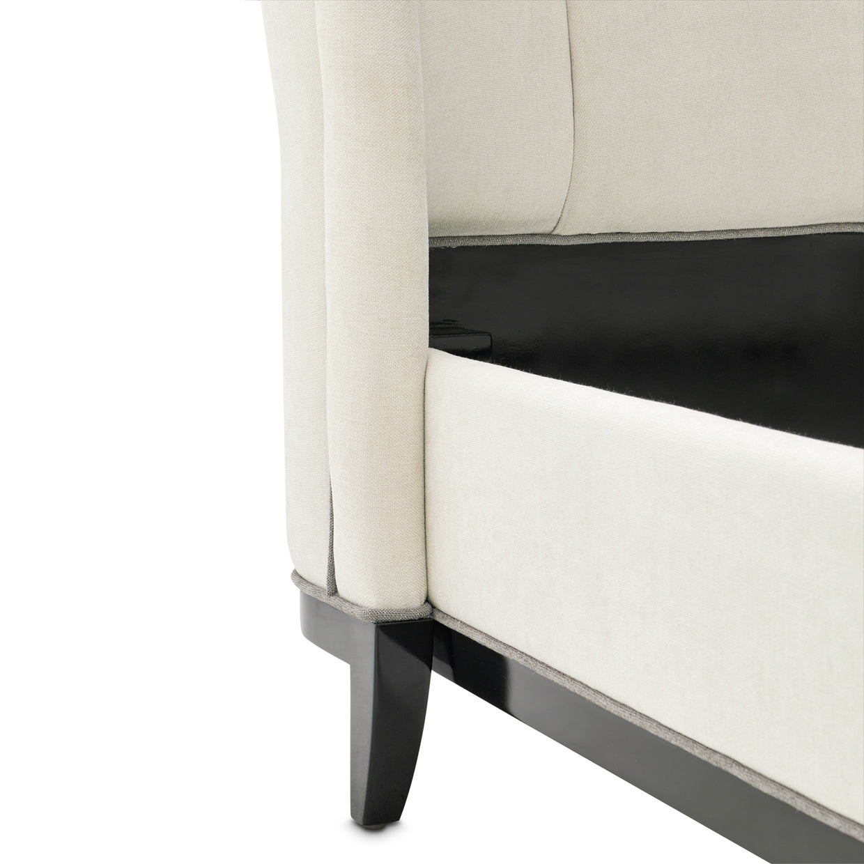 Tuxedo Eastern King Upholstered Bed - Piano Keyboard