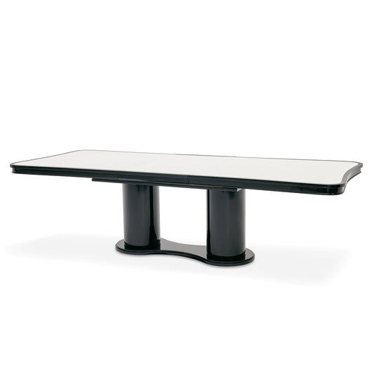 Tuxedo Double Pedestal Dining Table - Piano Keyboard