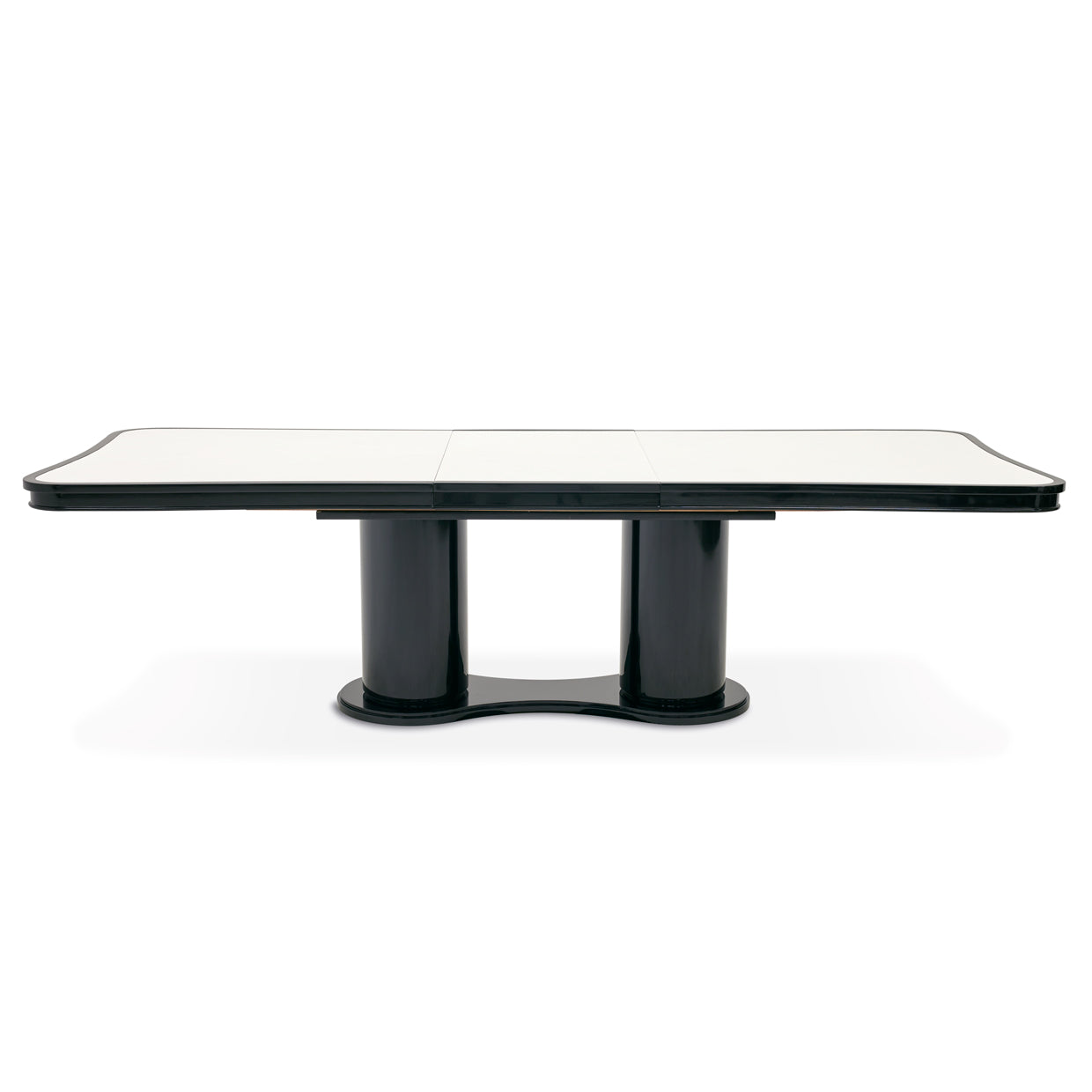 Tuxedo Double Pedestal Dining Table - Piano Keyboard