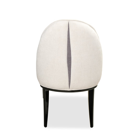 Tuxedo Dining Side Chair - Salt/Glossy Black