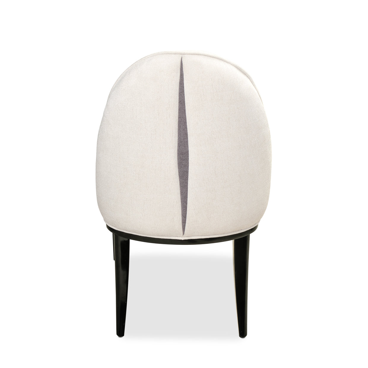 Tuxedo Dining Side Chair - Salt/Glossy Black