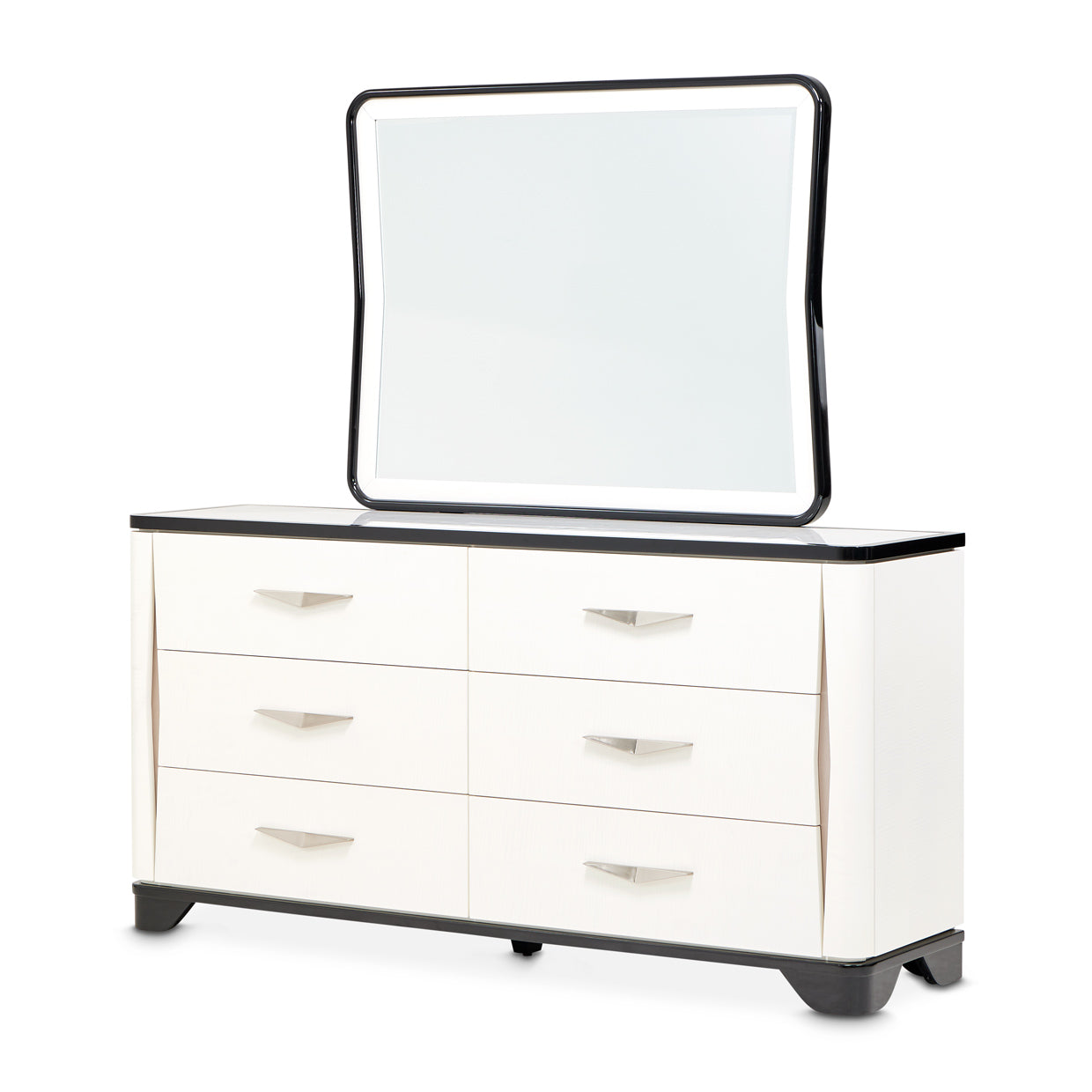 Tuxedo Dresser & Mirror - Piano Keyboard