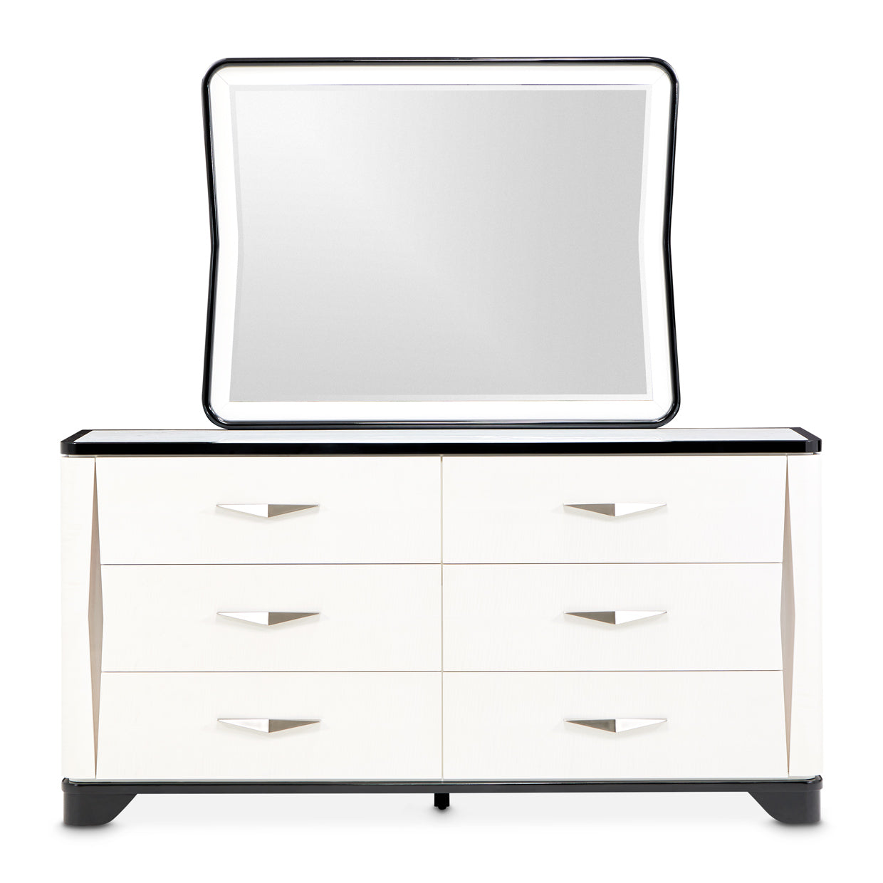 Tuxedo Dresser & Mirror - Piano Keyboard