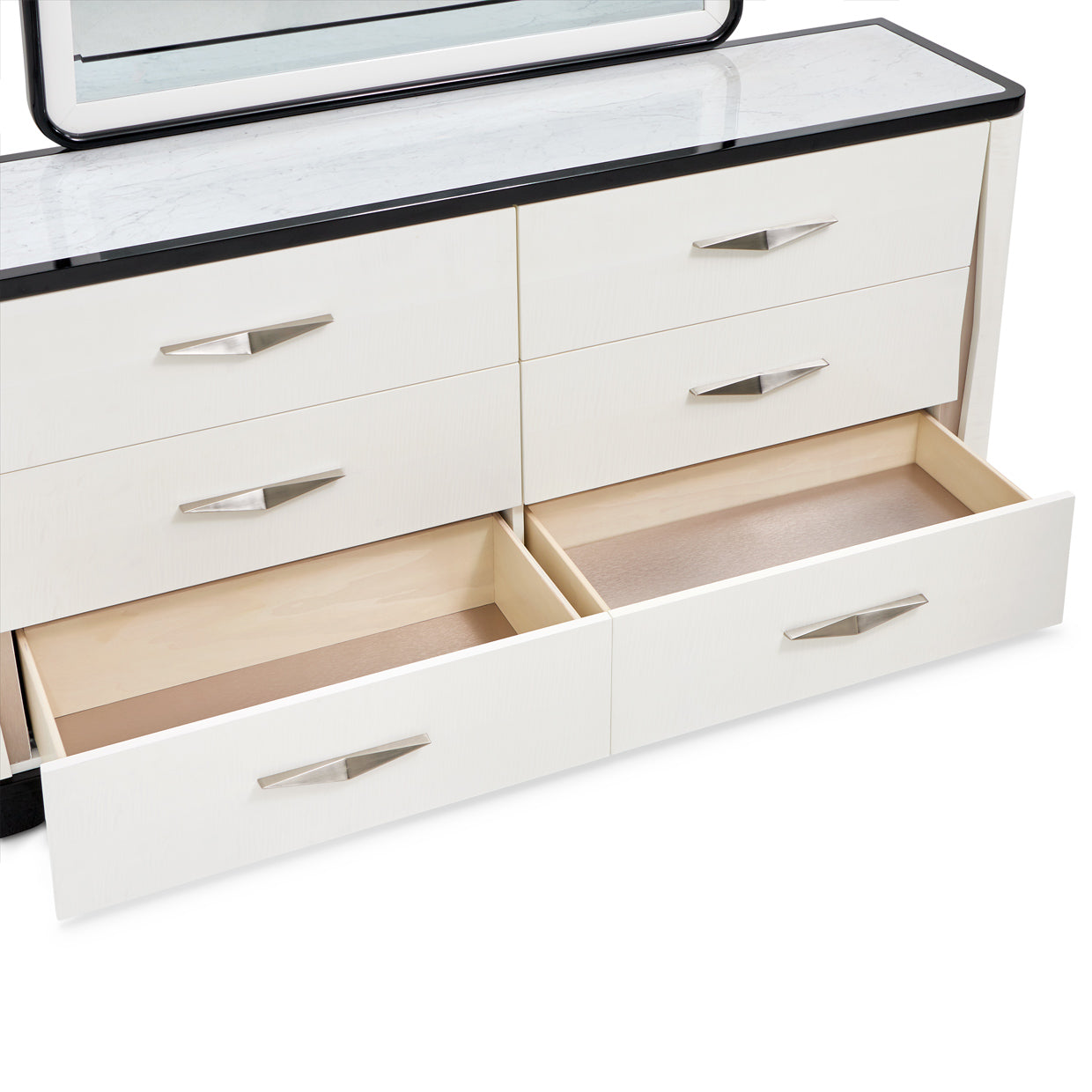 Tuxedo Dresser & Mirror - Piano Keyboard