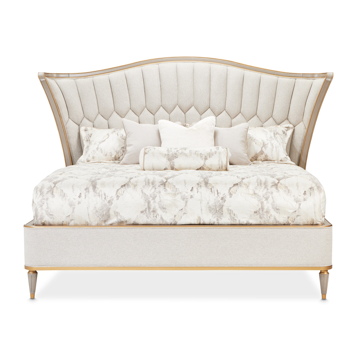 St. Charles Queen Upholstered Bed - Cirrus/Dove Gray