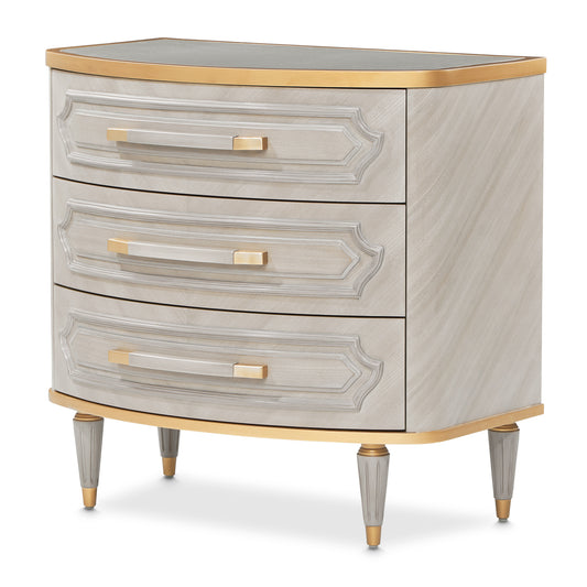 St. Charles 3-Drawer Nightstand - Dove Gray