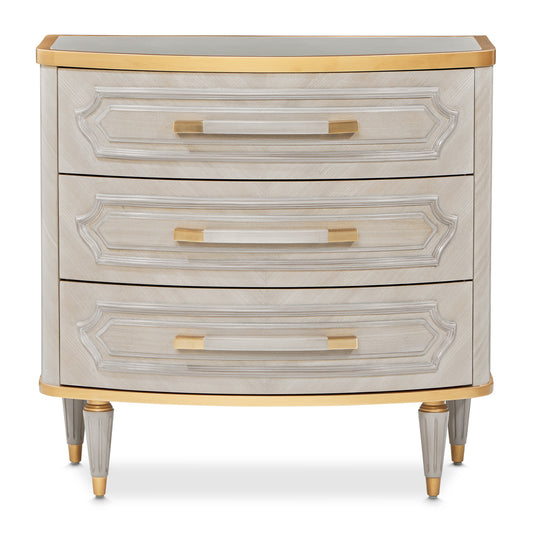 St. Charles 3-Drawer Nightstand - Dove Gray