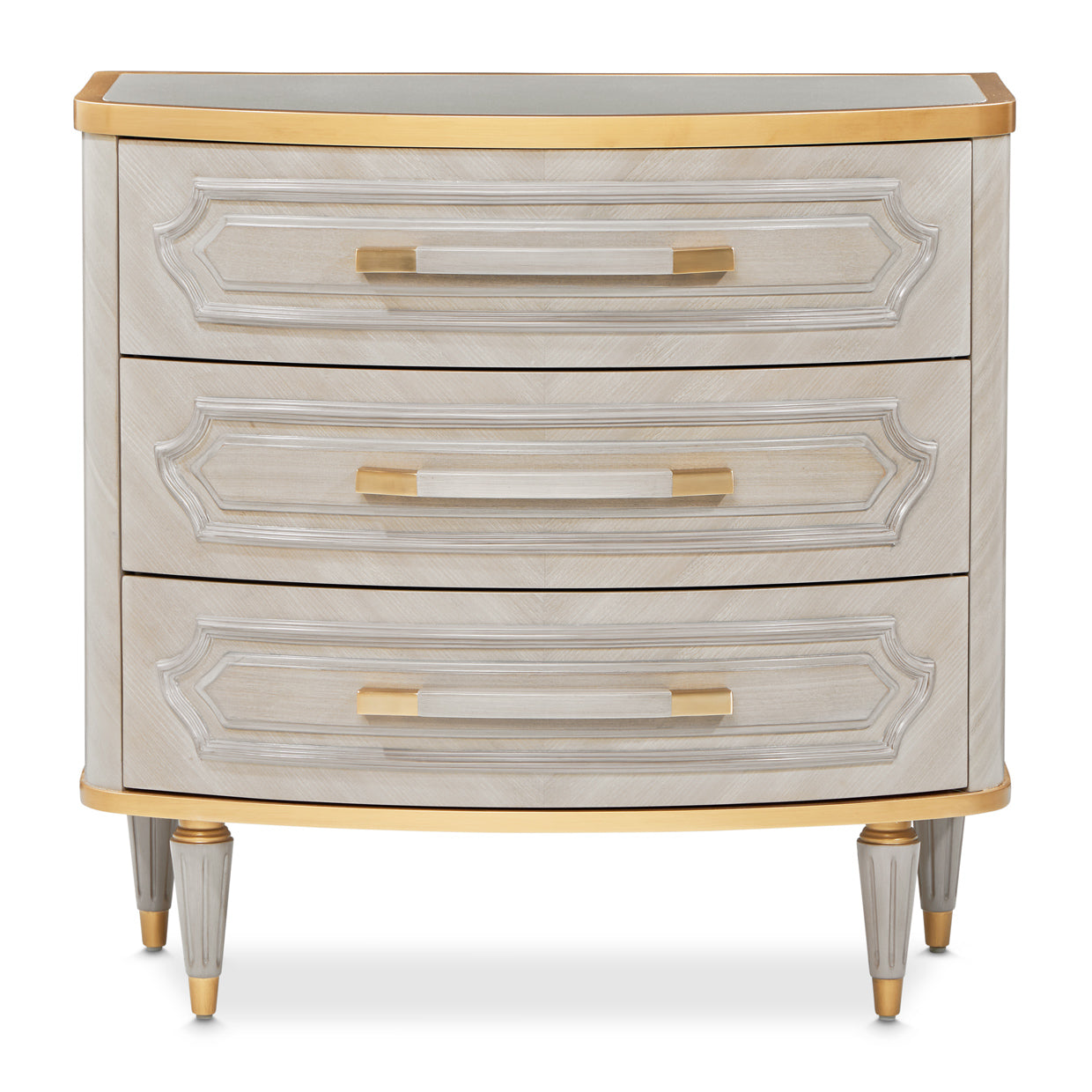St. Charles 3-Drawer Nightstand - Dove Gray