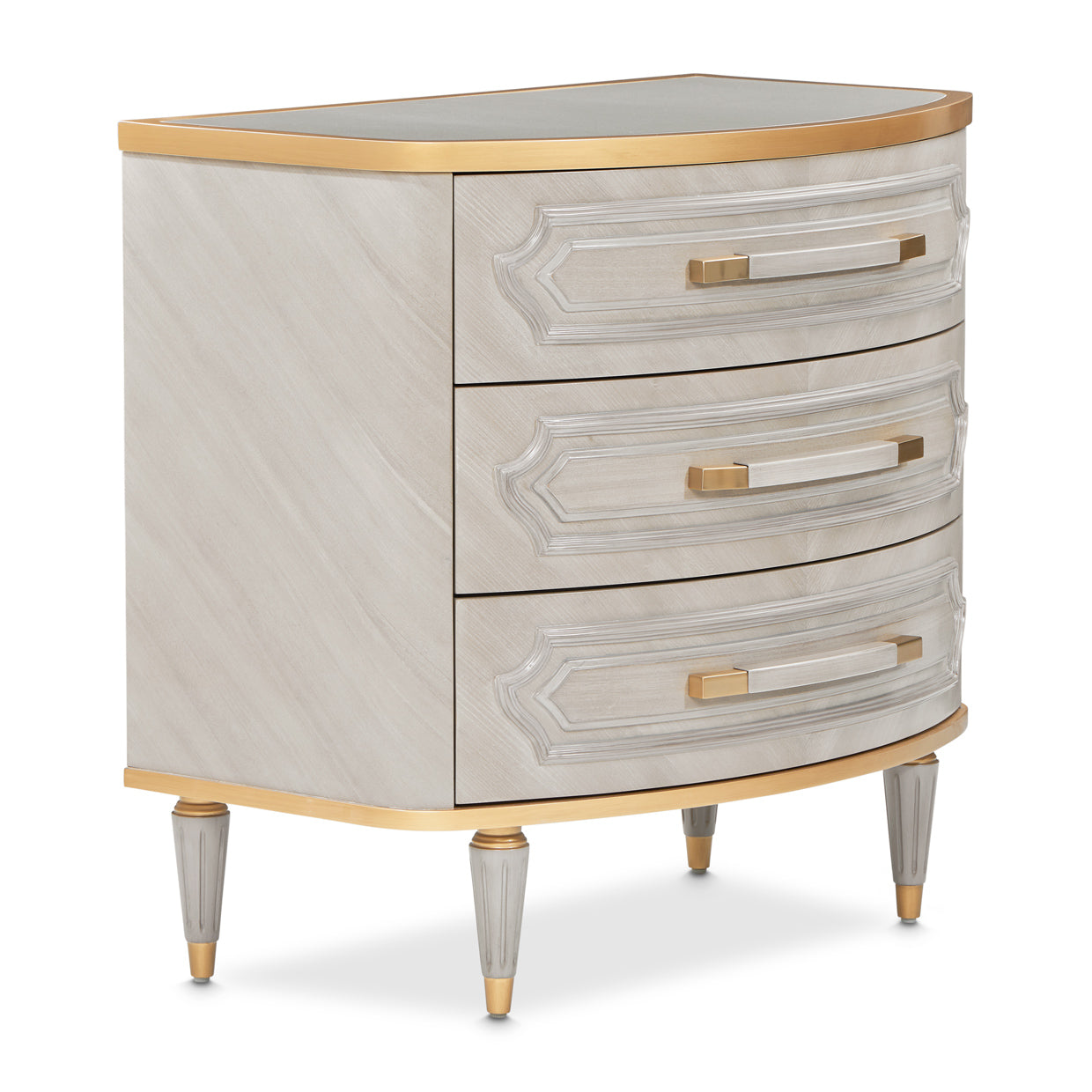 St. Charles 3-Drawer Nightstand - Dove Gray