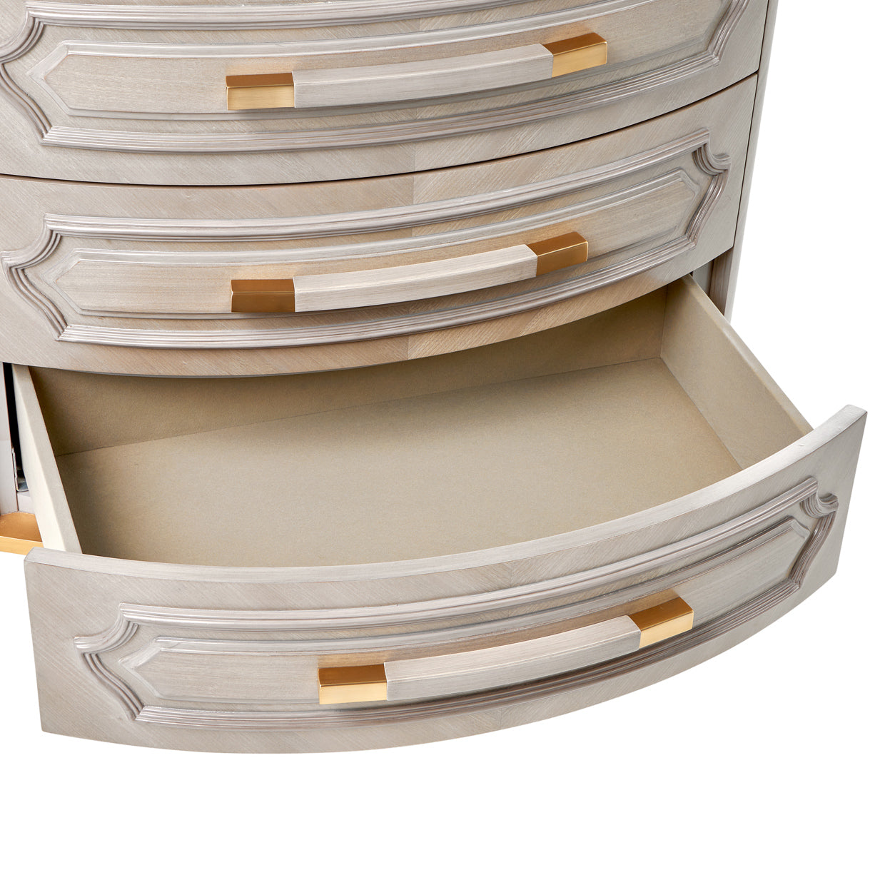 St. Charles 3-Drawer Nightstand - Dove Gray