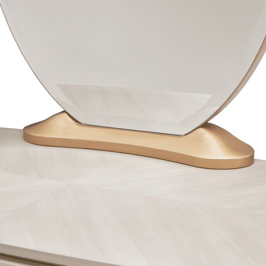 St. Charles Vanity Desk & Mirror - Dove Gray