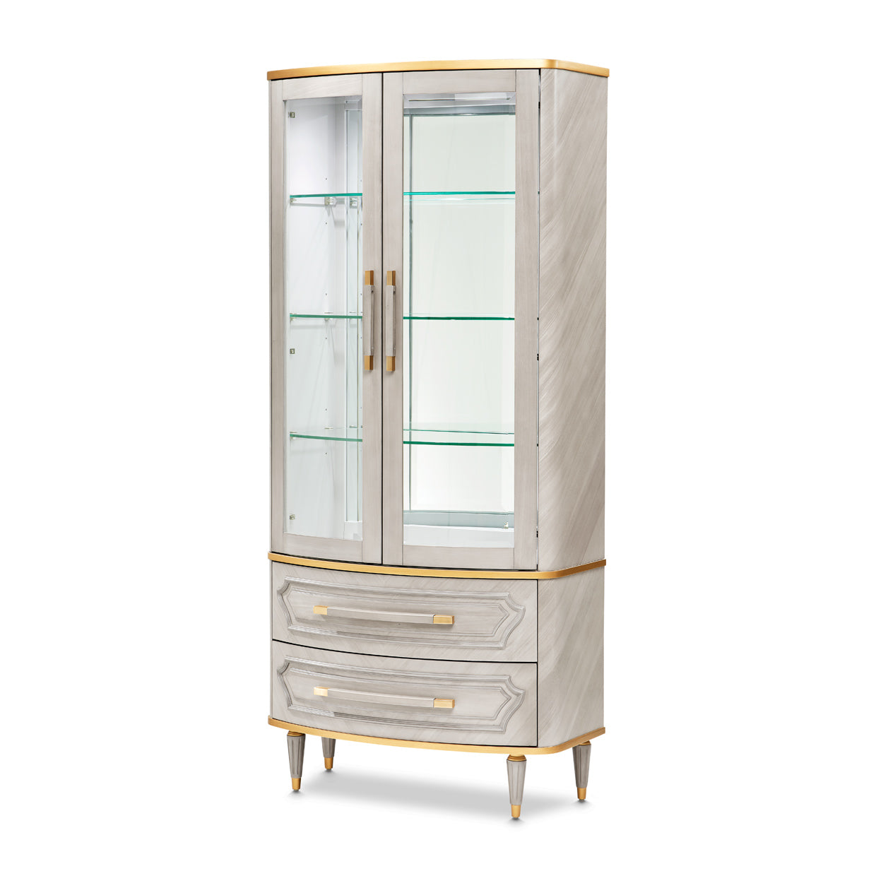 St. Charles Display Cabinet - Dove Gray