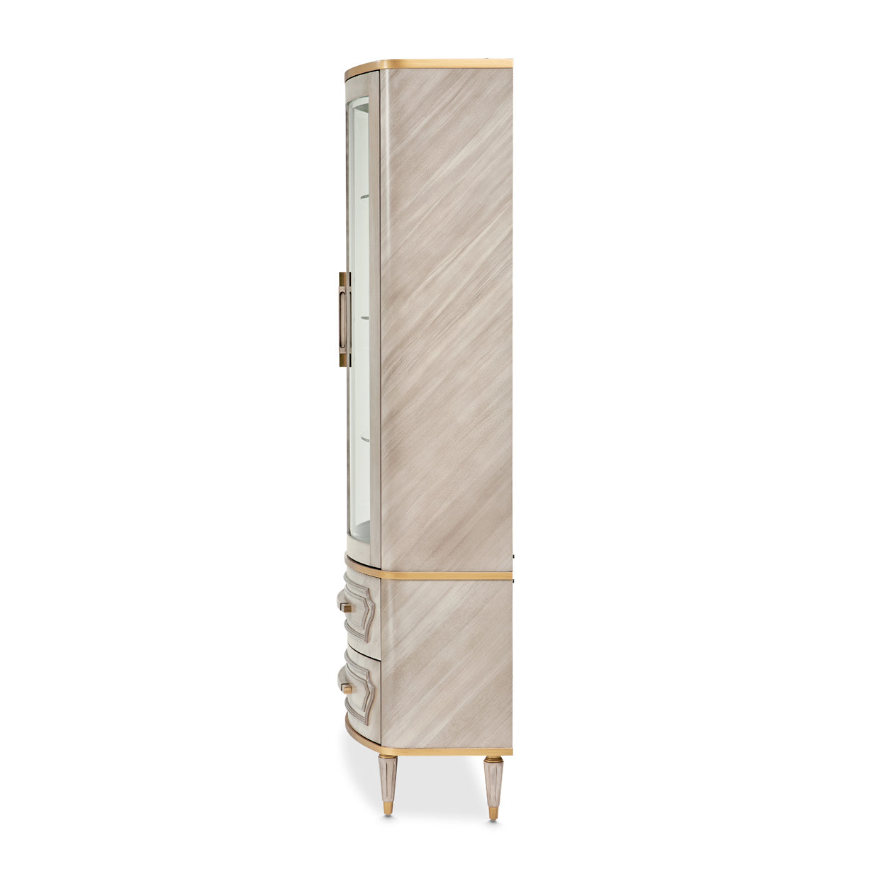St. Charles Display Cabinet - Dove Gray