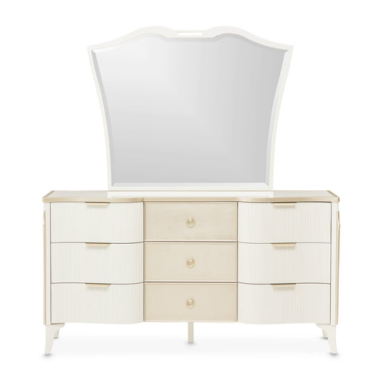 La Marisia Dresser & Mirror - Creamy Pearl