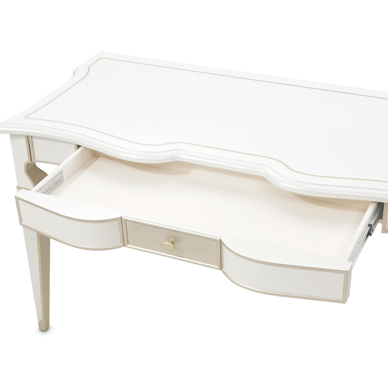 La Marisia Vanity with Mirror Set - Creamy Pearl
