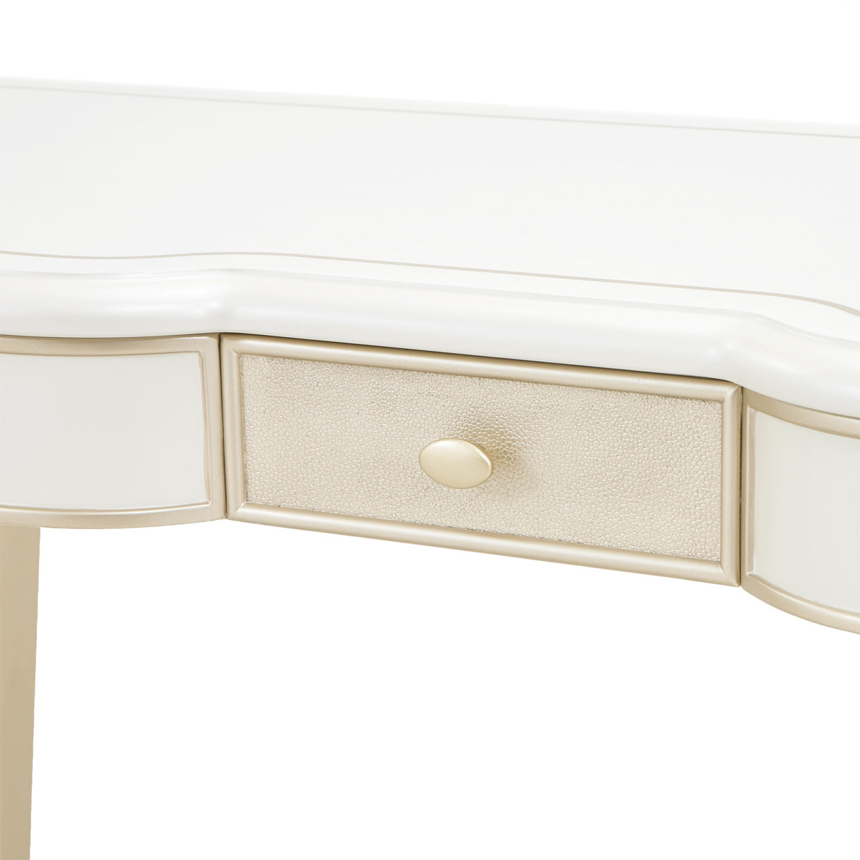 La Marisia Vanity with Mirror Set - Creamy Pearl