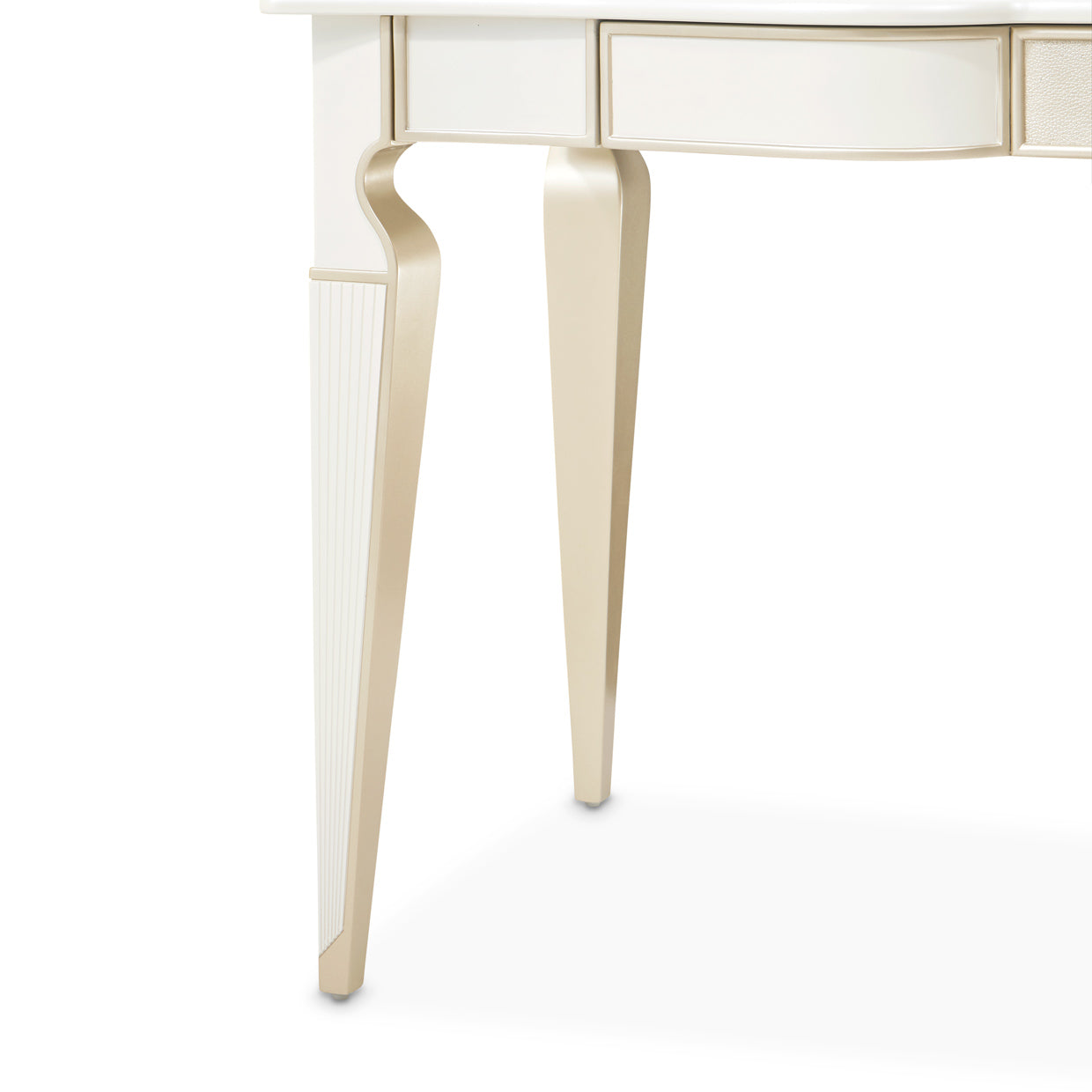 La Marisia Vanity with Mirror Set - Creamy Pearl
