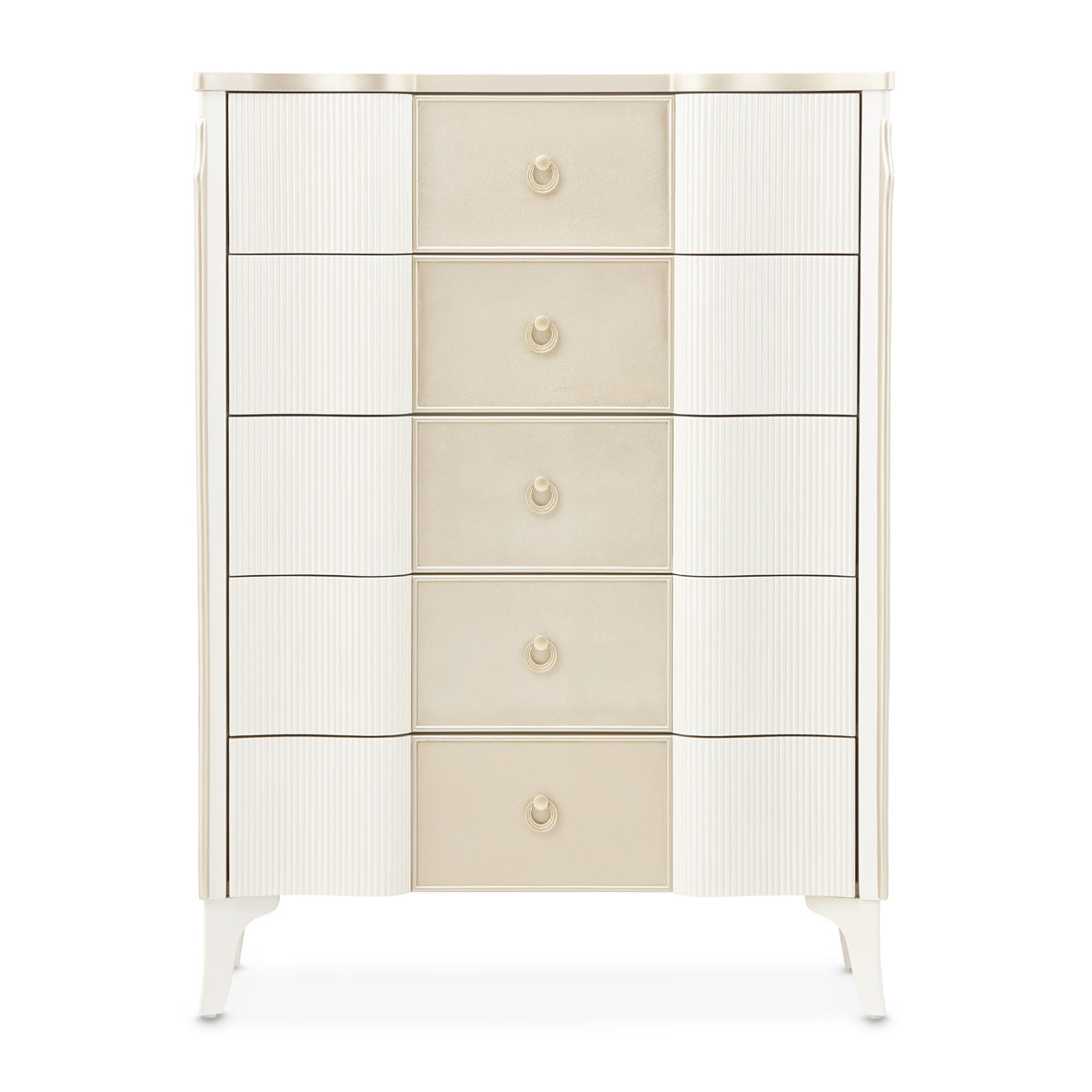 La Marisia 5-Drawer Chest - Creamy Pearl