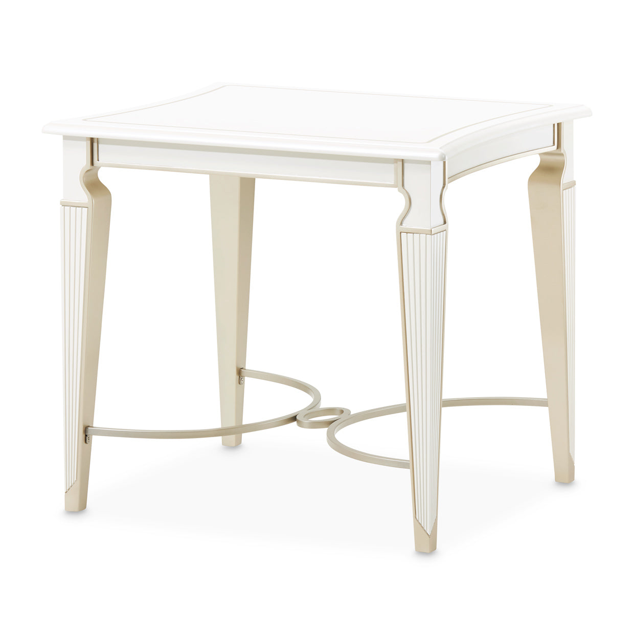 La Marisia End Table - Creamy Pearl