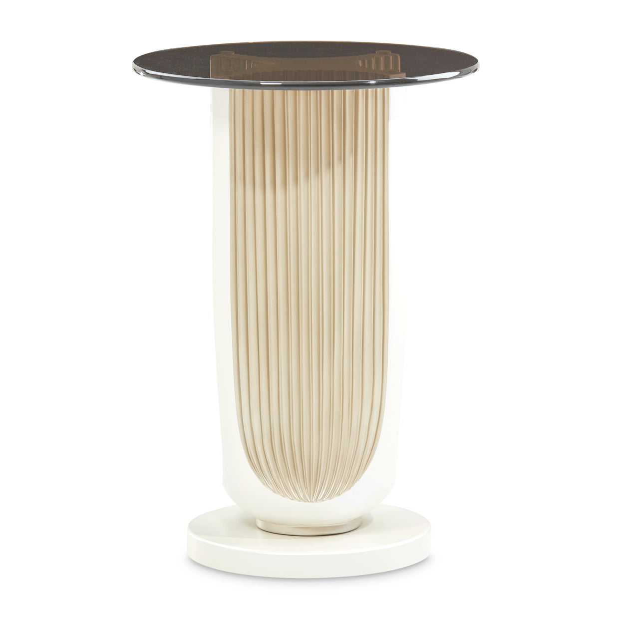 La Marisia Chairside Table - Creamy Pearl