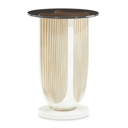 La Marisia Chairside Table - Creamy Pearl
