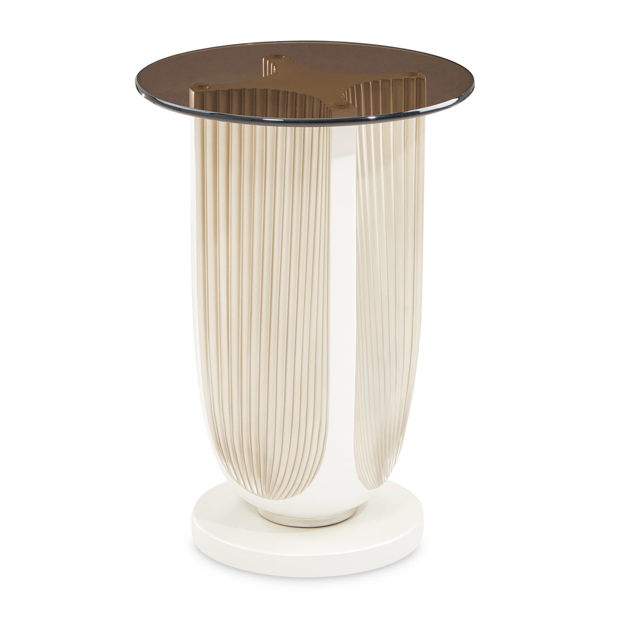 La Marisia Chairside Table - Creamy Pearl