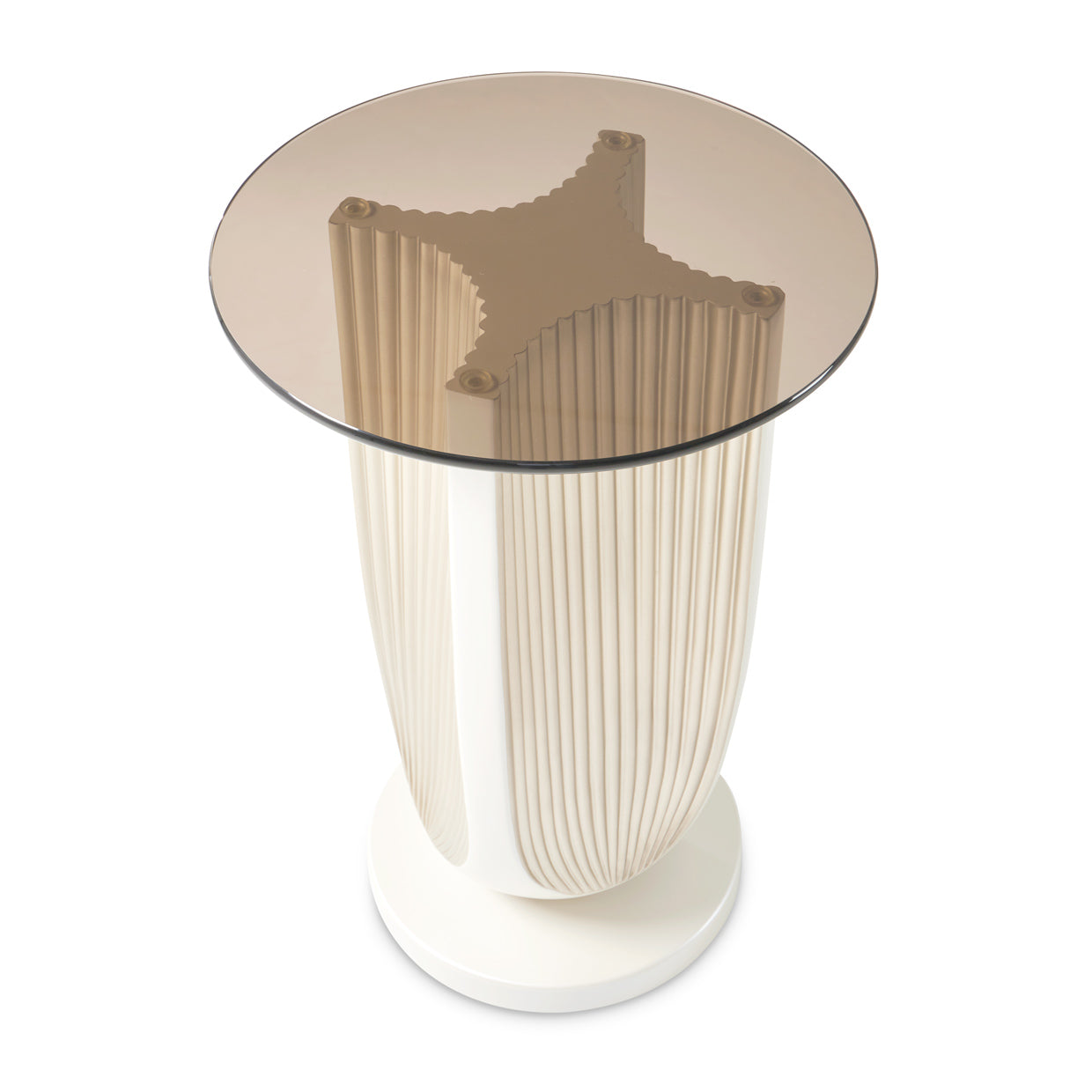 La Marisia Chairside Table - Creamy Pearl