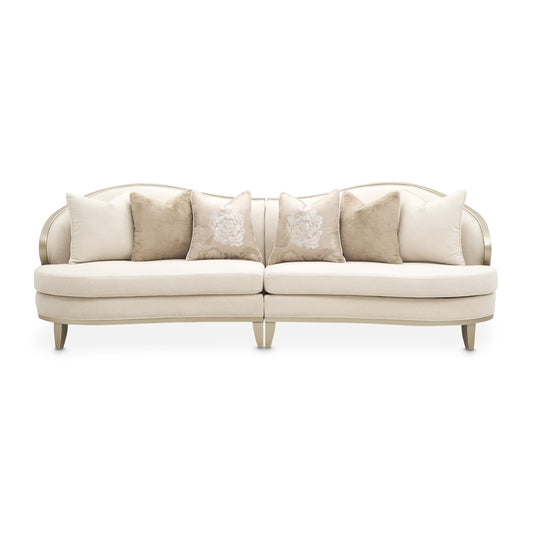 Camellia Field 2-Piece Sectional Sofa - Cornsilk/Champagne Gold