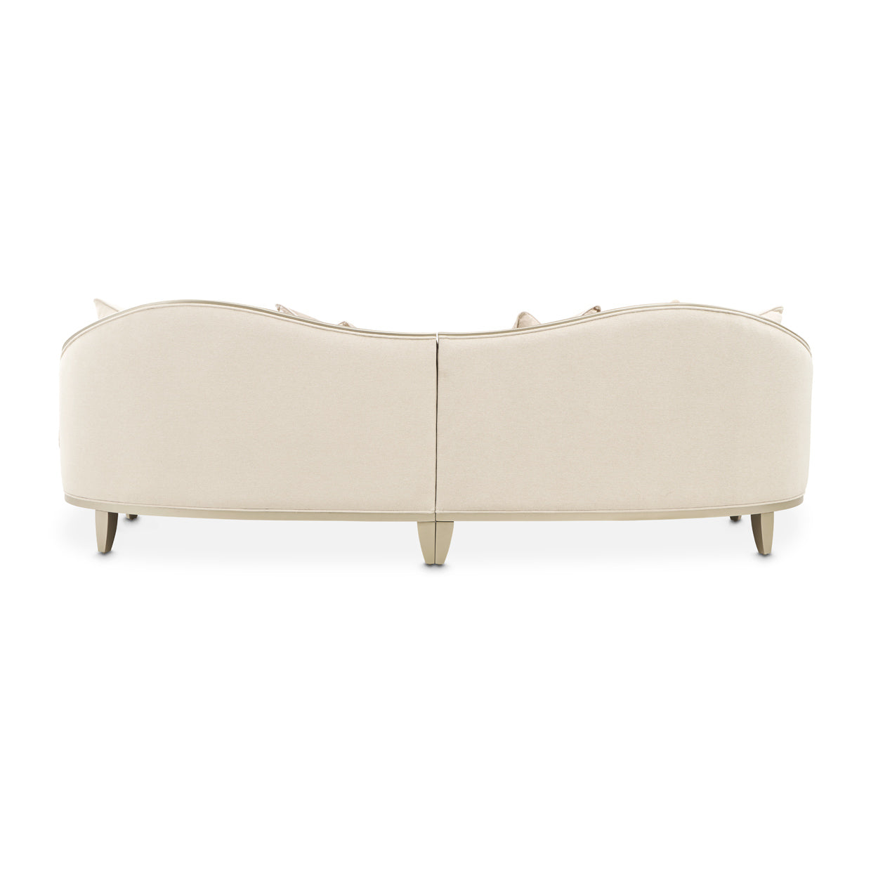 Camellia Field 2-Piece Sectional Sofa - Cornsilk/Champagne Gold